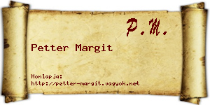 Petter Margit névjegykártya